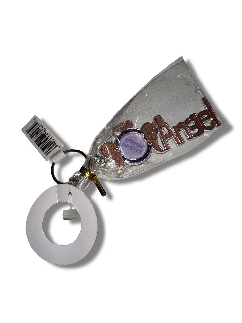 Y2K Glitter “Angel” Photo Frame Keychain